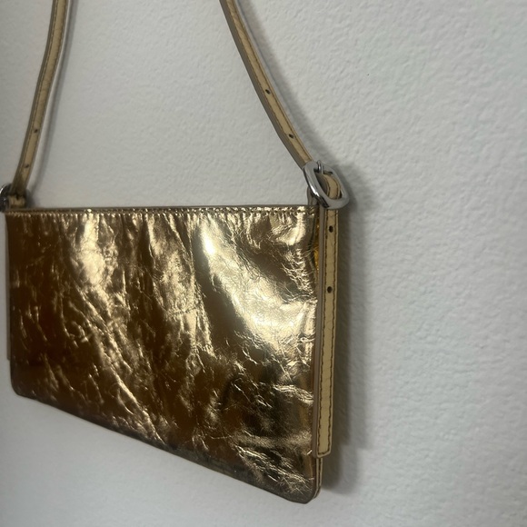 Madewell Slouch Mini Shoulder Metallic Gold cute 🥰 - Picture 9 of 12
